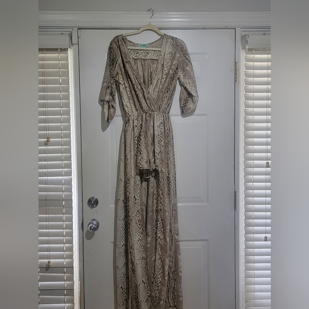Romper with long dress back